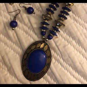 Set of Indian jewelry - 3 pair of earrings and a necklace for this Christmas!